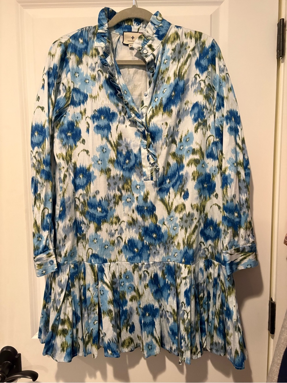 Tuckernuck Floral Ruffle Hem Tunic Dress